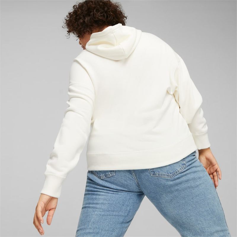 Puma | Women's Classics Logo Infill Hoodie - Warm White-Beach Days