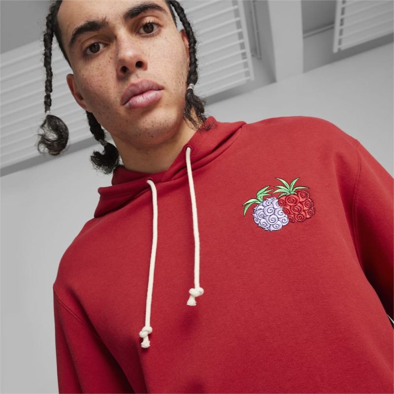 Puma | Men's x ONE PIECE Hoodie - Club Red