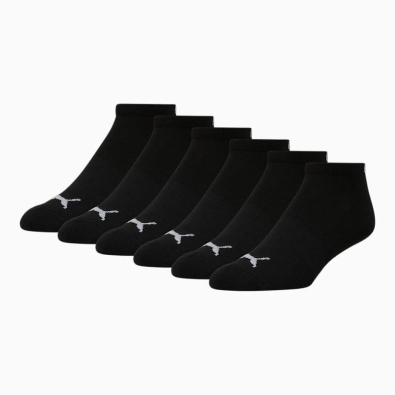 Puma | Men's Half-Terry Low Cut Socks (6 Pack) - BLACK / GREY