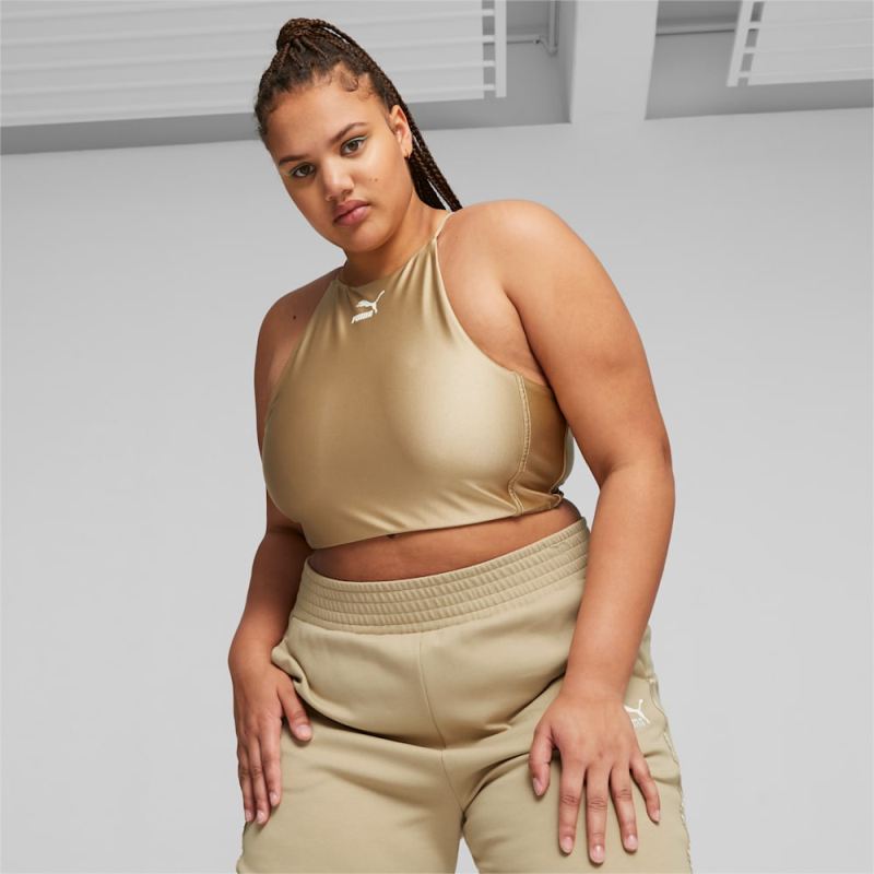 Puma | Women's T7 Crop Top - Sand Dune