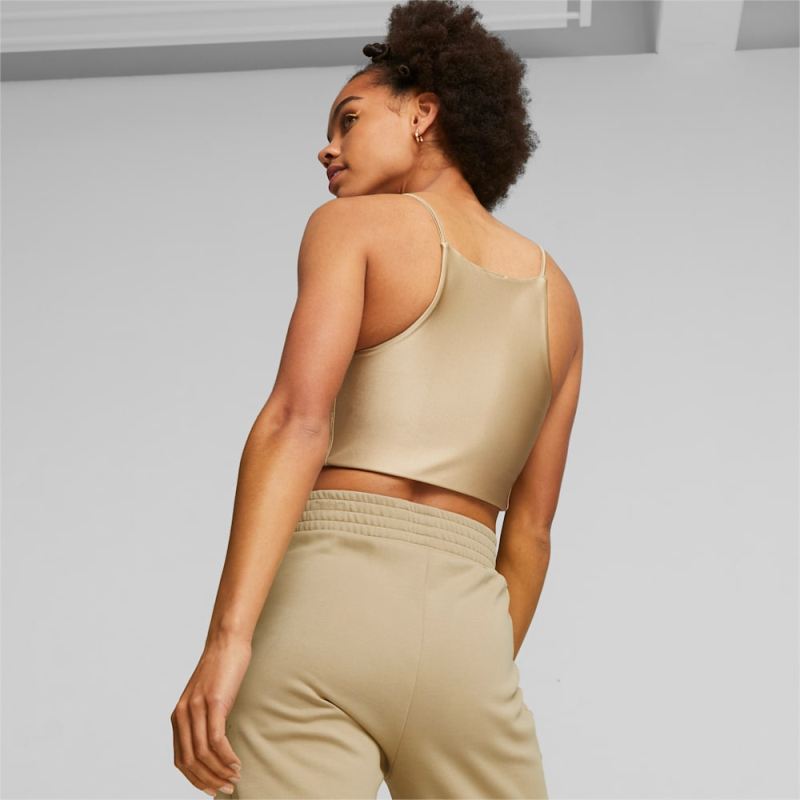 Puma | Women's T7 Crop Top - Sand Dune