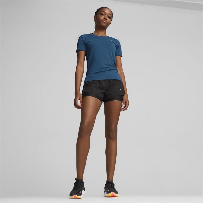 Puma | Women's RUN CLOUDSPUN Running Tee - Ocean Tropic