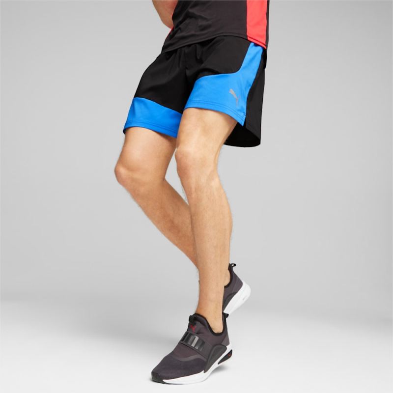 Puma | Men's Run Favorite Velocity 7" Running Shorts - Black-Ultra Blue