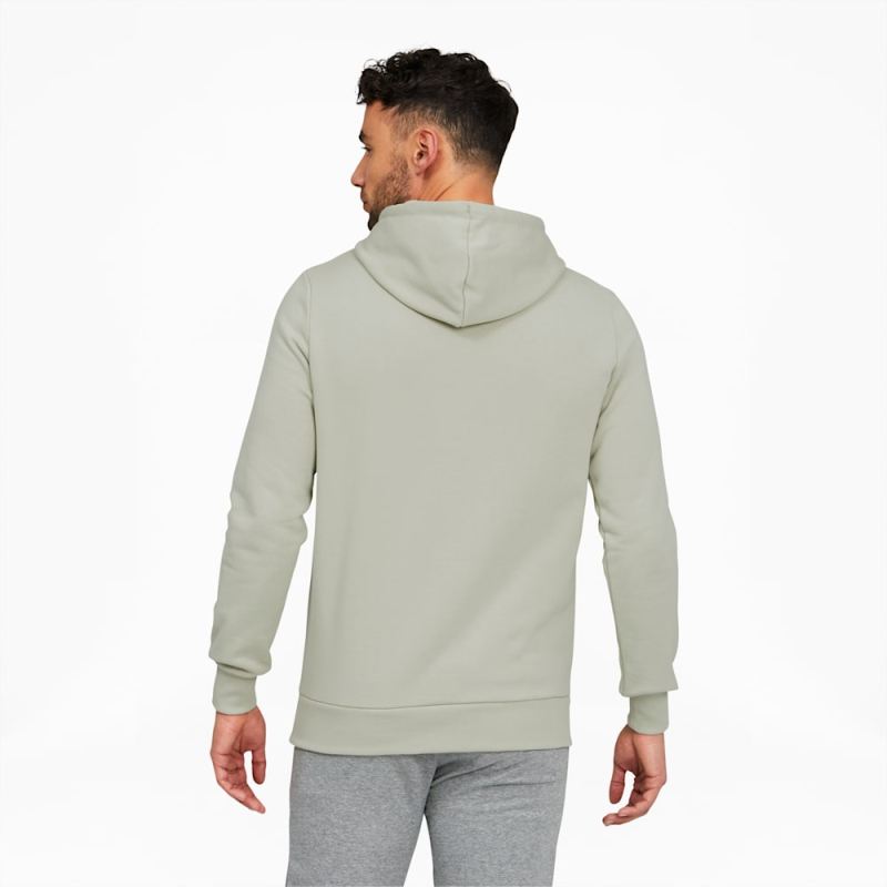 Puma | Men's Classics Logo Hoodie FL - Spring Moss-White