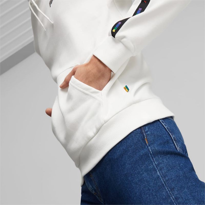 Puma | Men's Essentials Tape Love Is Love Hoodie - White