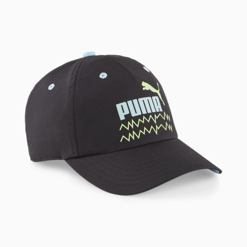 Puma | Boys Mixmatch Pinch Panel Big Kids Cap - Black-Silver Sky-AOP - Click Image to Close