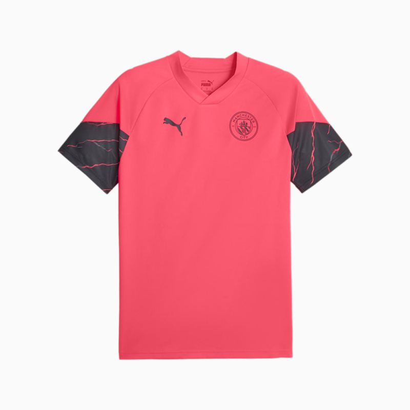 Puma | Men's Manchester City Soccer Training Jersey - Sunset Glow-Dark Navy