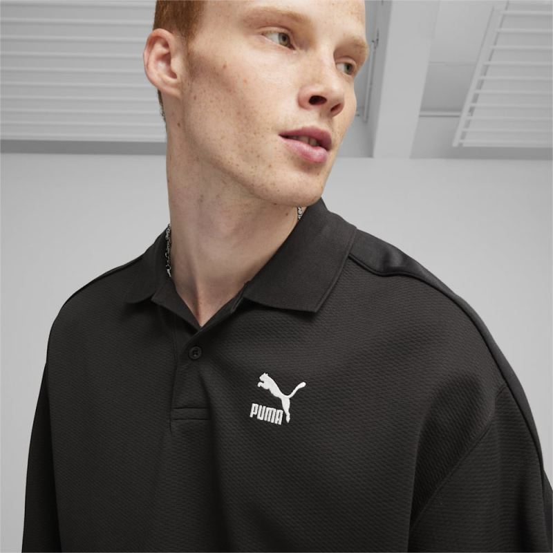 Puma | Men's T7 Polo Sweatshirt - Black