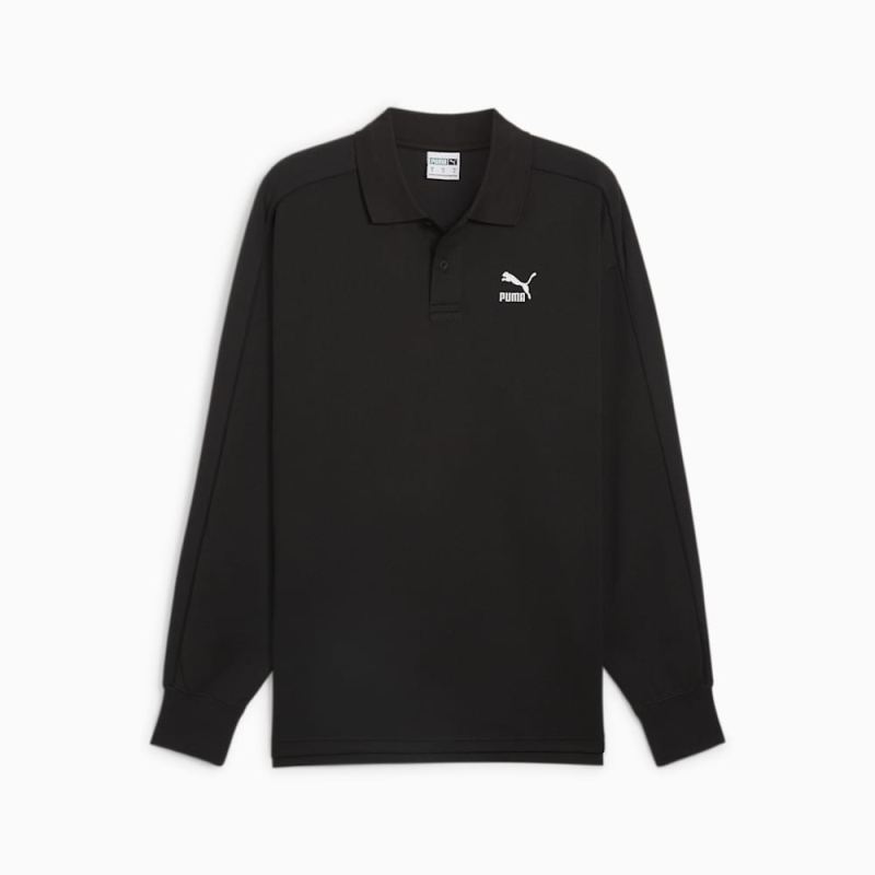 Puma | Men's T7 Polo Sweatshirt - Black