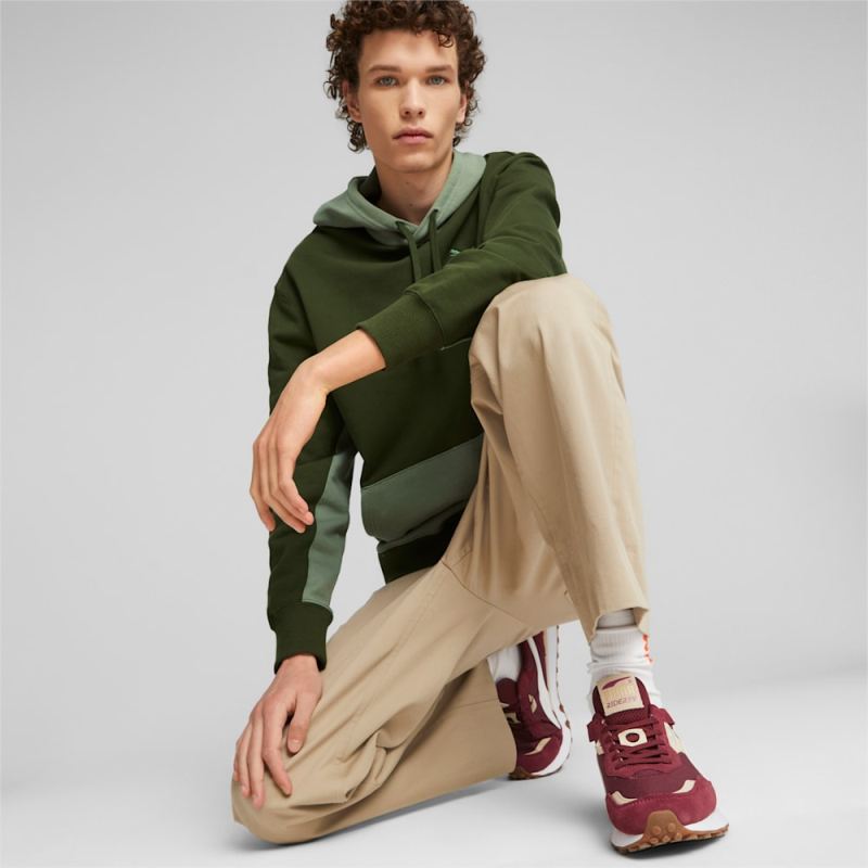 Puma | Men's Classics Block Hoodie - Myrtle-Eucalyptus