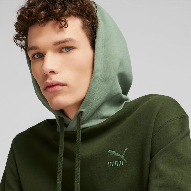 Puma | Men's Classics Block Hoodie - Myrtle-Eucalyptus