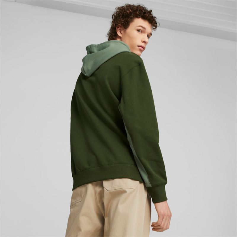 Puma | Men's Classics Block Hoodie - Myrtle-Eucalyptus