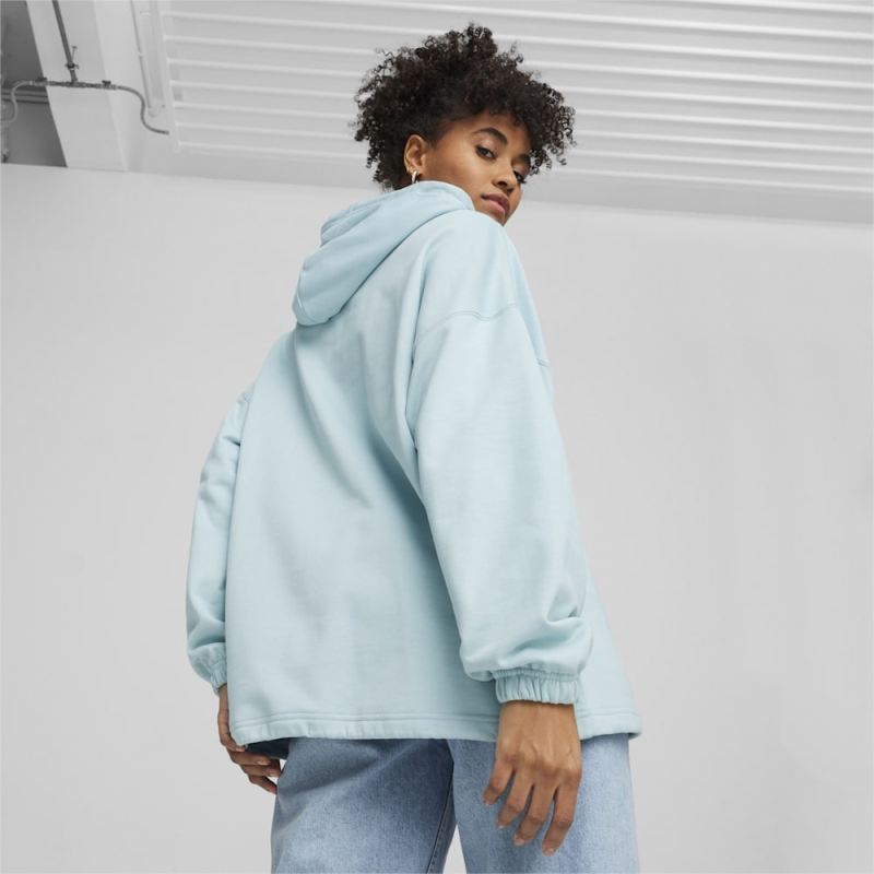 Puma | Women's DARE TO Oversized Hoodie - Turquoise Surf