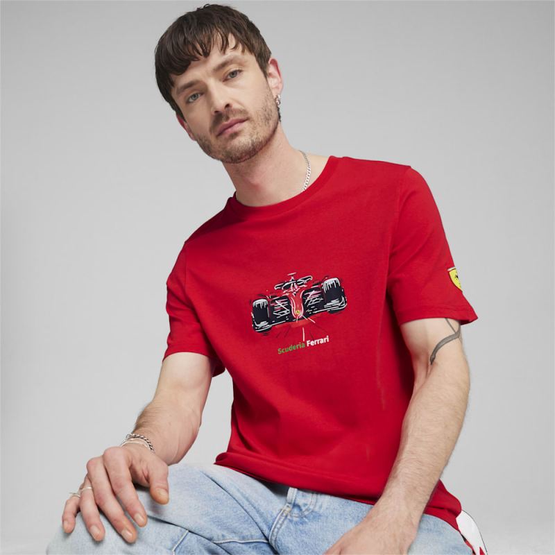 Puma | Men's Scuderia Ferrari Motorsport Race Graphic Tee - Rosso Corsa