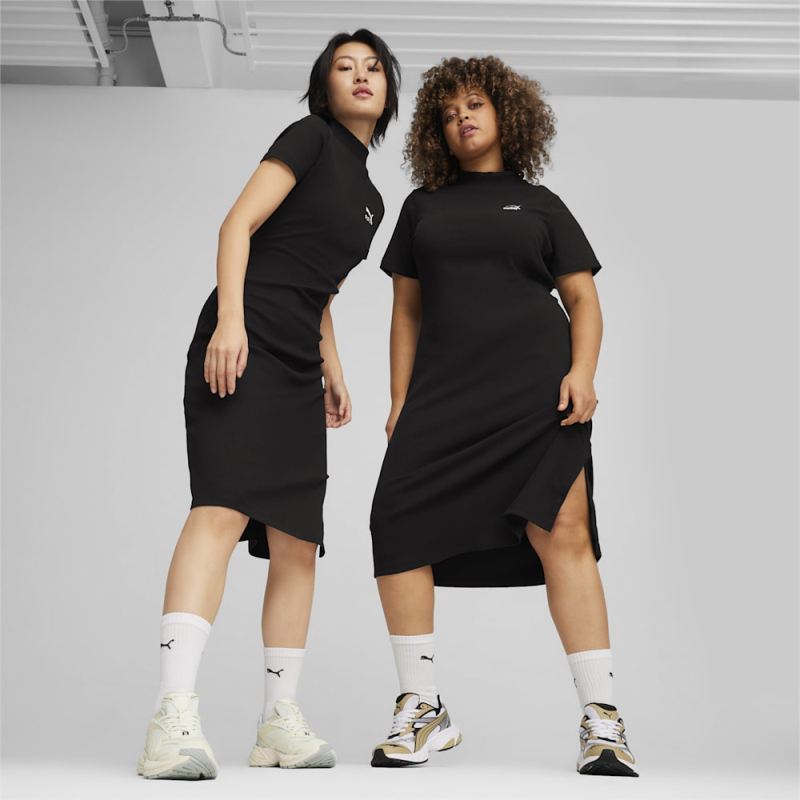 Puma | Women's CLASSICS Ribbed Dress - Black