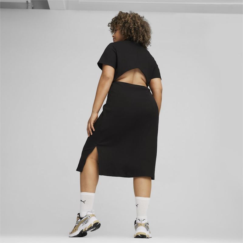 Puma | Women's CLASSICS Ribbed Dress - Black