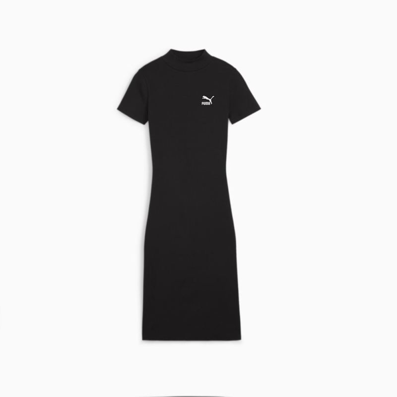 Puma | Women's CLASSICS Ribbed Dress - Black