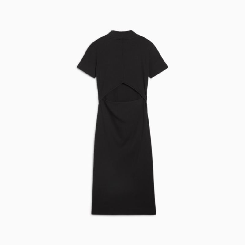 Puma | Women's CLASSICS Ribbed Dress - Black