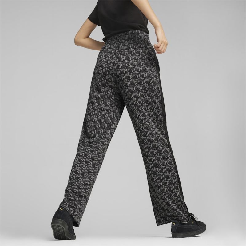 Puma | Women's T7 Straight Track Pants - Black-AOP