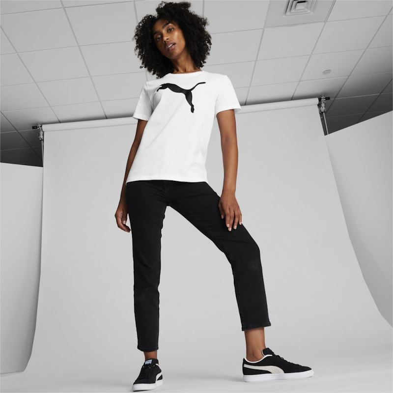 Puma | Women's Essentials Big Cat Logo Tee - White