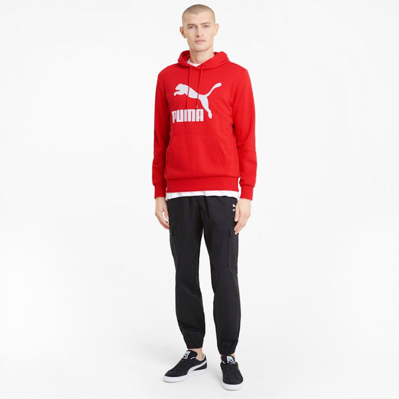 Puma | Men's Classics French Terry Logo Hoodie - High Risk Red