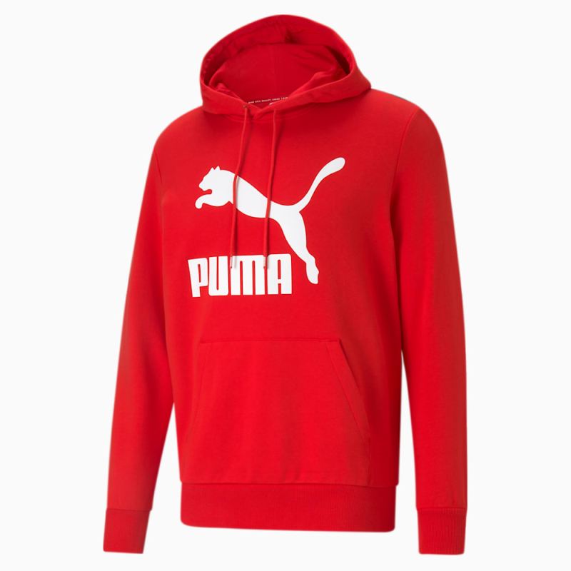 Puma | Men's Classics French Terry Logo Hoodie - High Risk Red