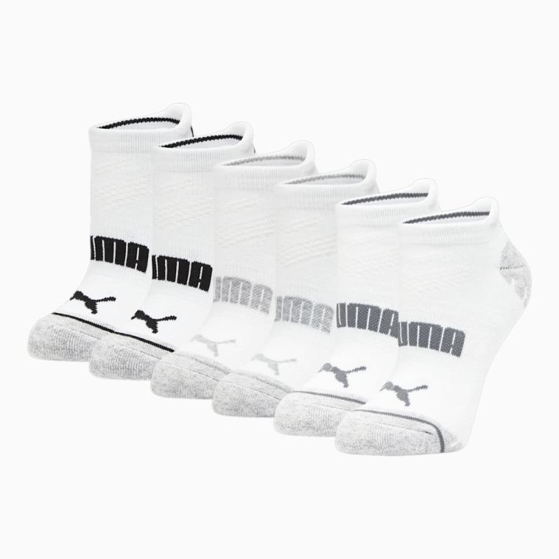 Puma | Women's Half-Terry Low-Cut Socks [3 Pairs] - WHITE / BLACK - Click Image to Close