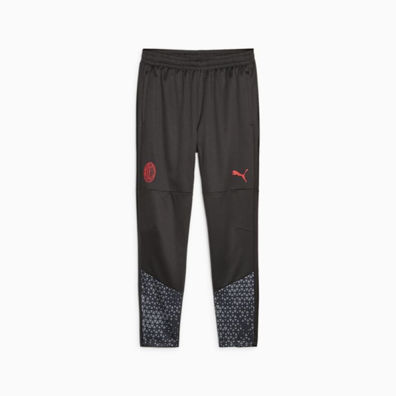 Puma | Men's AC Milan Soccer Training Pants - Black-Flat Medium Gray