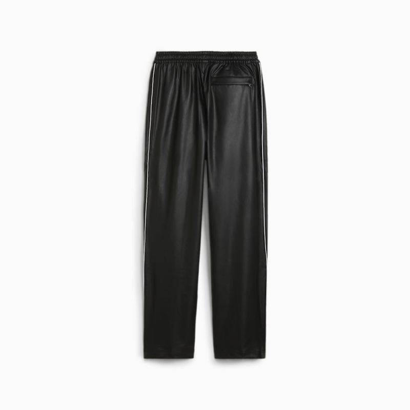 Puma | Men's T7 Pleather Track Pants - Black