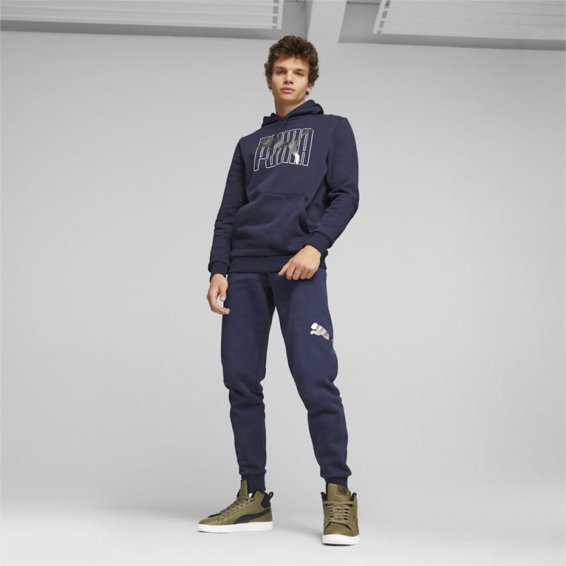 Puma | Men's ESS+ Logo Lab Hoodie - Navy