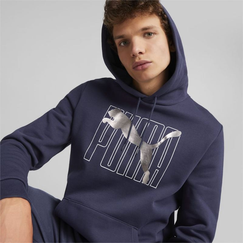 Puma | Men's ESS+ Logo Lab Hoodie - Navy