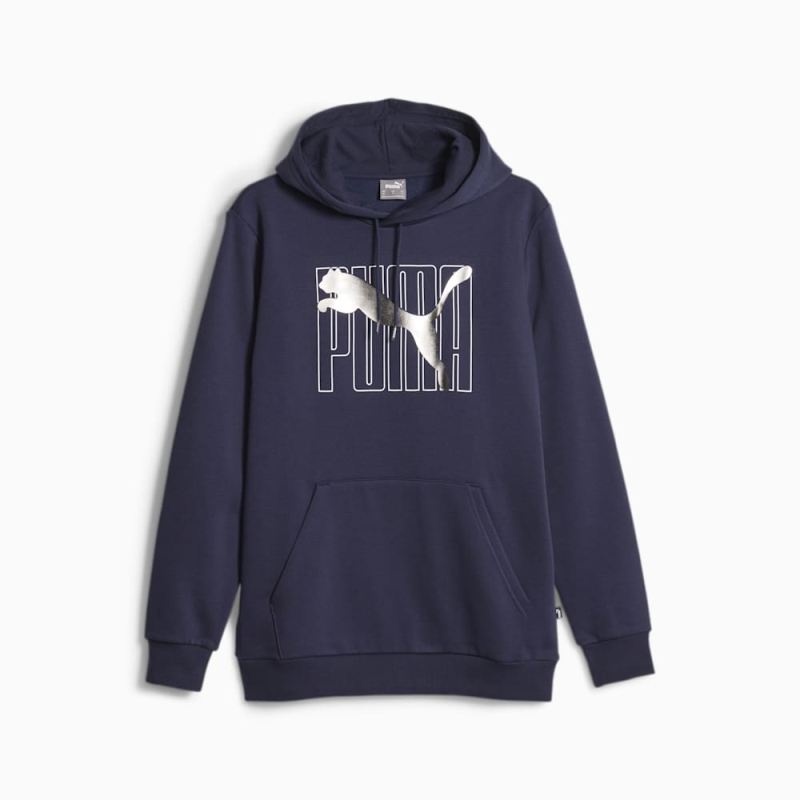 Puma | Men's ESS+ Logo Lab Hoodie - Navy