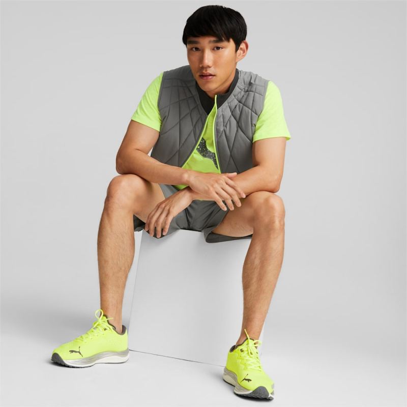 Puma | Men's CLOUDSPUN WRMLBL Running Vest - CASTLEROCK-Black