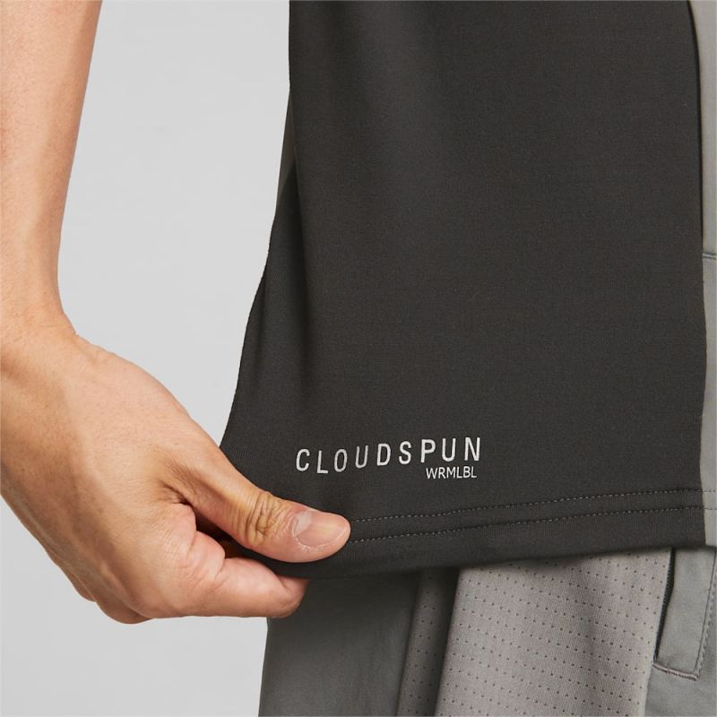 Puma | Men's CLOUDSPUN WRMLBL Running Vest - CASTLEROCK-Black