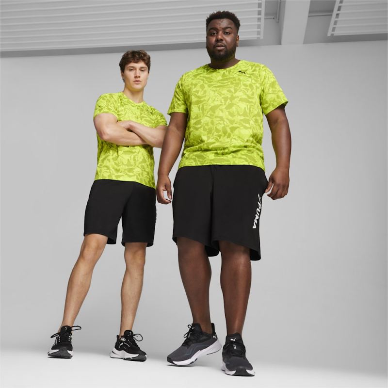 Puma | Men's FIT Ultrabreathe AOP Tee - Lime Pow-Q1 print