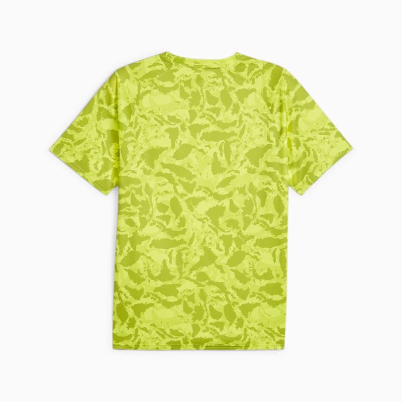 Puma | Men's FIT Ultrabreathe AOP Tee - Lime Pow-Q1 print