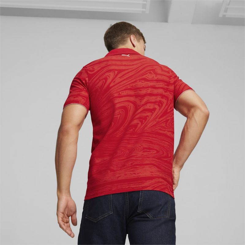 Puma | Men's Scuderia Ferrari Race Motorsport Graphic Polo - Rosso Corsa