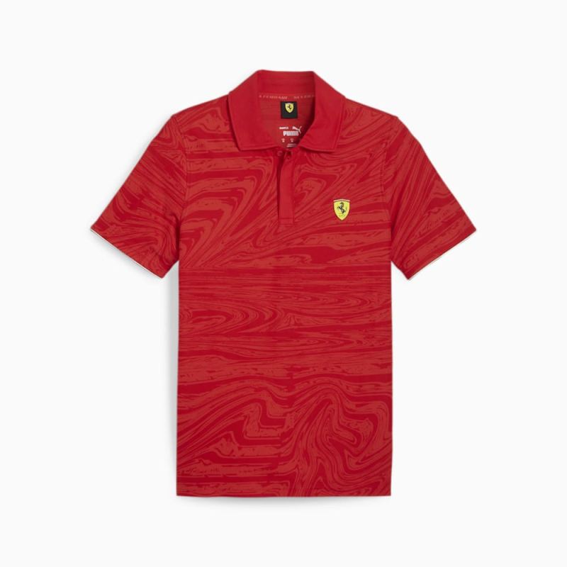 Puma | Men's Scuderia Ferrari Race Motorsport Graphic Polo - Rosso Corsa