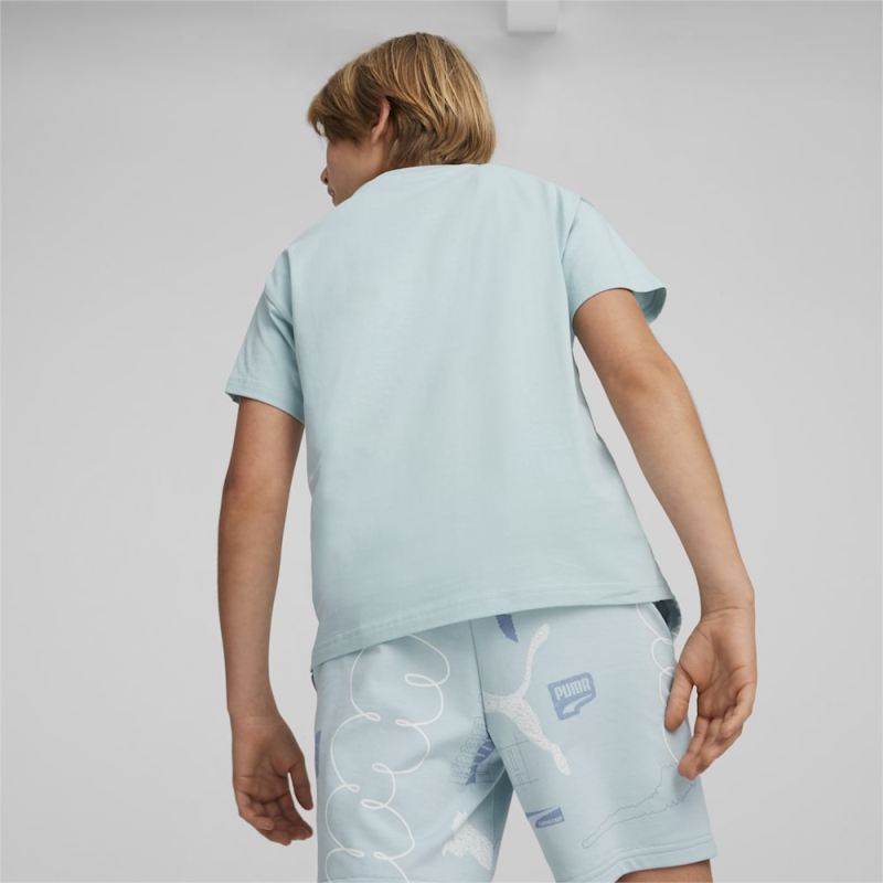 Puma | Boys Better Classics Relaxed Youth Tee - Turquoise Surf