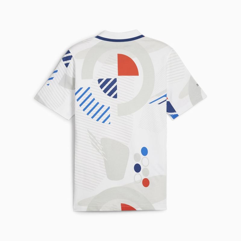 Puma | Men's BMW M Motorsport All-Over Print Polo - White-AOP