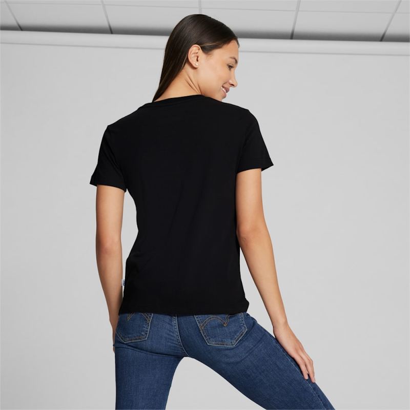 Puma | Women's Vintage Script Logo Tee - Black