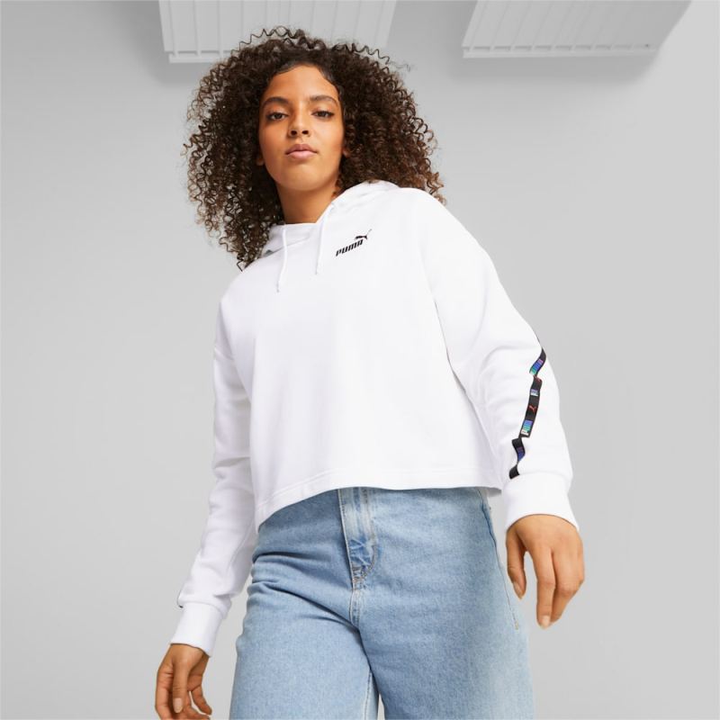 Puma | Women's POWER Tape Hoodie - White