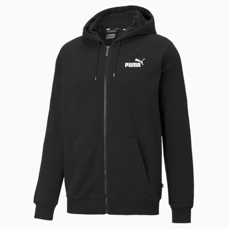 Puma | Men's Essentials Small Logo Full-Zip Hoodie - Black