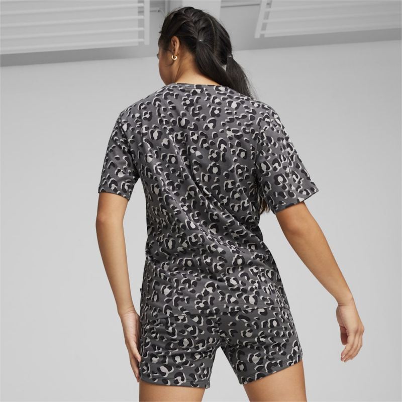 Puma | Women's ESS+ ANIMAL Relaxed Tee - Black