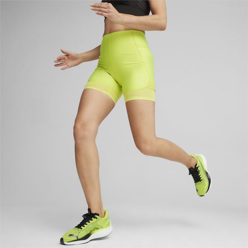 Puma | Women's RUN ULTRAFORM 6" Running Shorts - Lime Pow