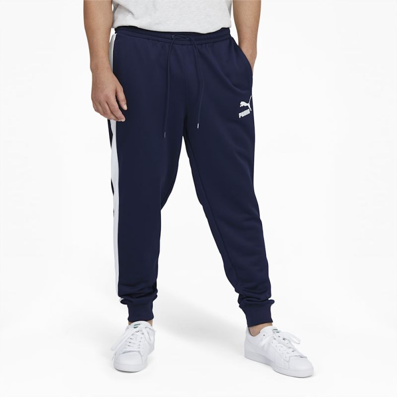 Puma | Men's Iconic T7 Track Pants Big And Tall - Peacoat-White