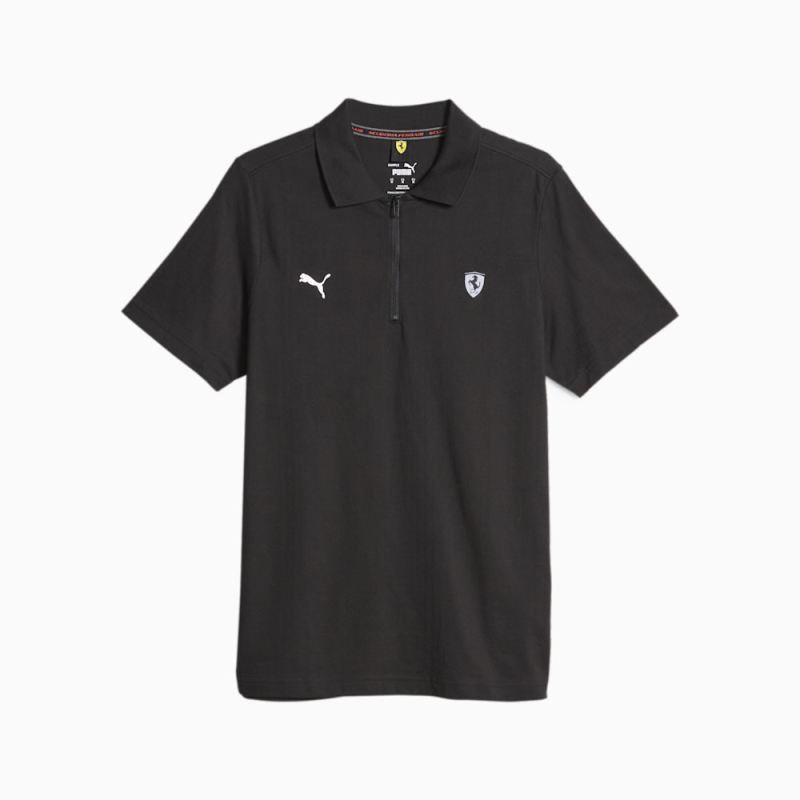 Puma | Men's Scuderia Ferrari Style Jacquard Polo - Black