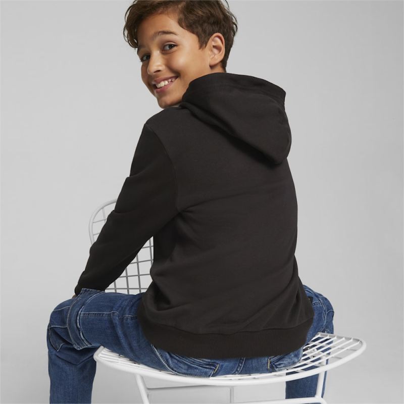 Puma | Boys Downtown Logo Hoodie - Black