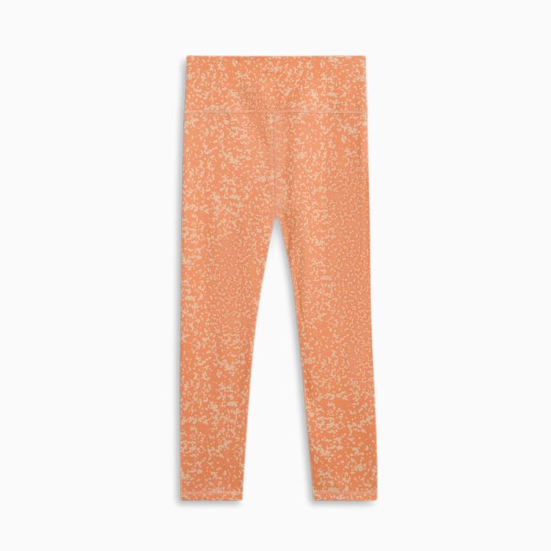 Puma | Women's Train Favorite High-Waist 3/4 Length AOP Leggings - Neon Citrus-Peach Fizz-AOP