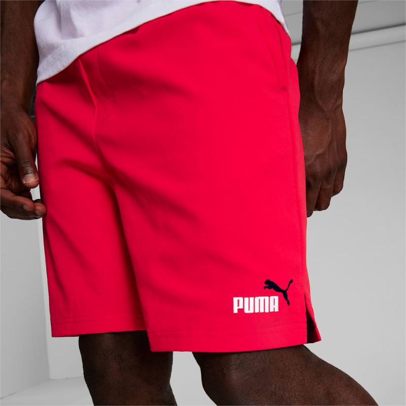 Puma | Men's Essentials Woven Shorts - For All Time Red